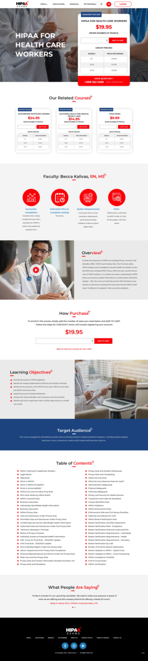 Web Design by pb for HIPAA Exams | Design: #27268117