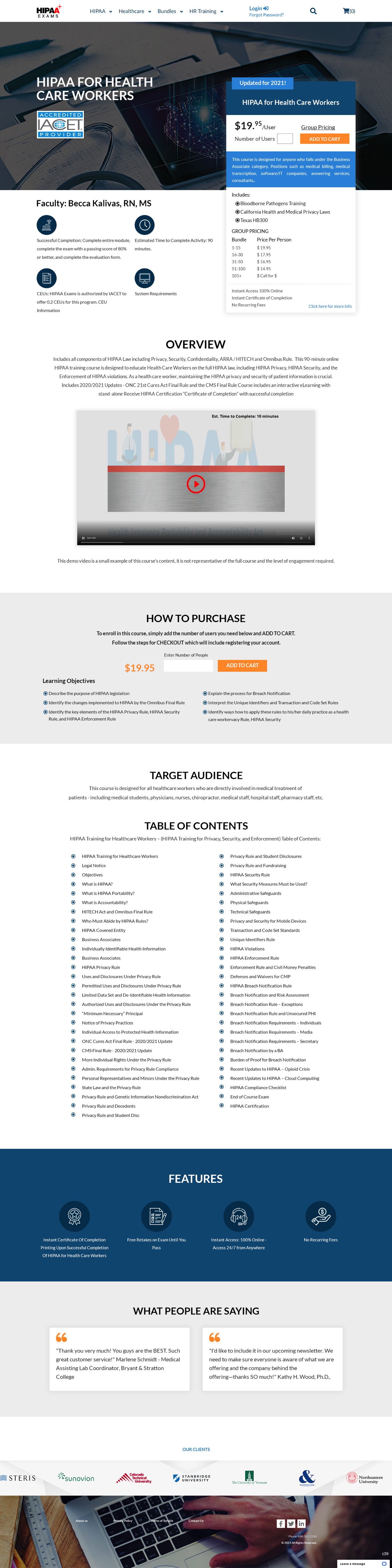 Web Design by pb for HIPAA Exams | Design #27268119