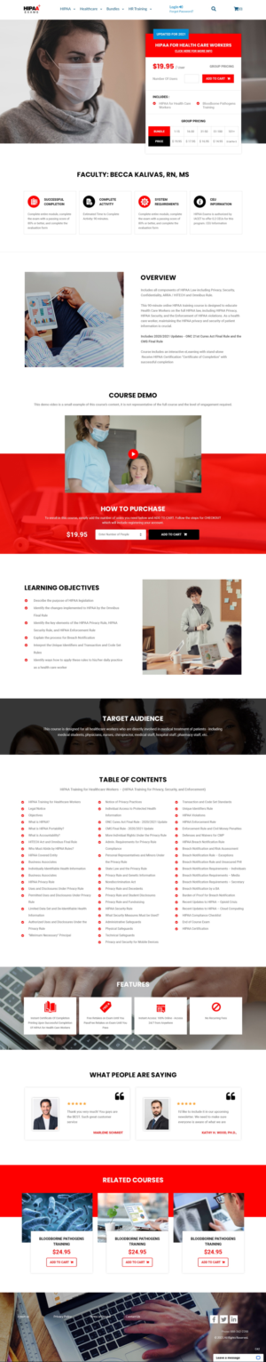 Web Design by pb for HIPAA Exams | Design: #27268121