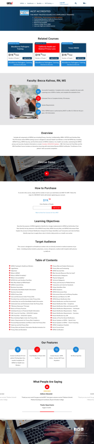 Web Design by pb for HIPAA Exams | Design: #27268123
