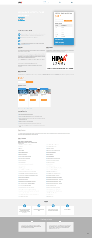 Web Design by pb for HIPAA Exams | Design: #27272818