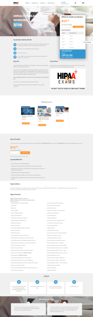 Web Design by pb for HIPAA Exams | Design: #27272824
