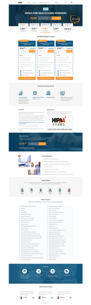 Web Design by WebPixel for HIPAA Exams | Design: #27265473