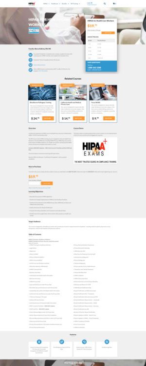 Web Design by WebPixel for HIPAA Exams | Design: #27268096