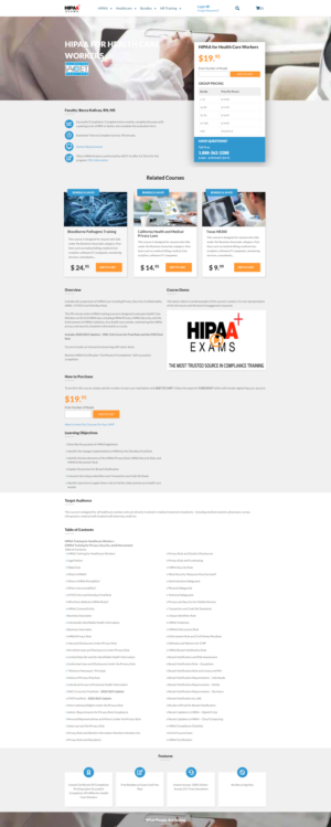 Web Design by WebPixel for HIPAA Exams | Design: #27268097