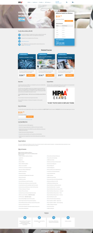 Web Design by WebPixel for HIPAA Exams | Design: #27268098