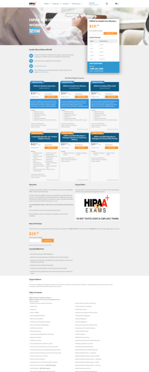 Web Design by WebPixel for HIPAA Exams | Design: #27268099