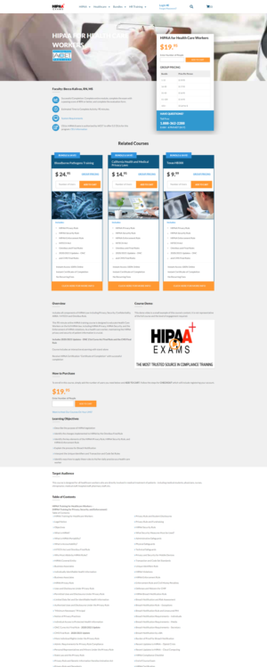 Web Design by WebPixel for HIPAA Exams | Design: #27269522