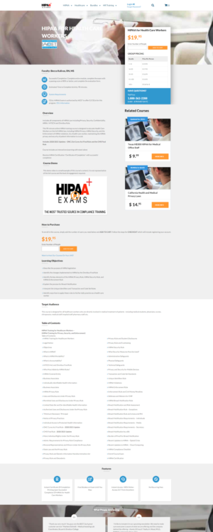 Web Design by WebPixel for HIPAA Exams | Design: #27269784