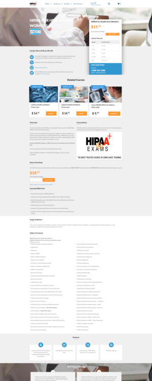 Web Design by WebPixel for HIPAA Exams | Design: #27269785