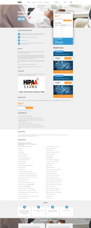 Web Design by WebPixel for HIPAA Exams | Design: #27269834