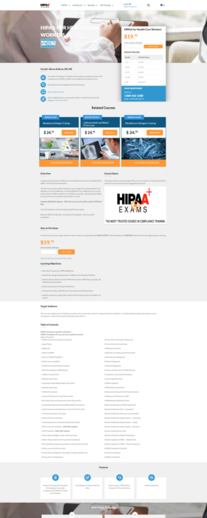 Web Design by WebPixel for HIPAA Exams | Design: #27269835