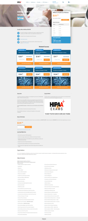 Web Design by WebPixel for HIPAA Exams | Design: #27269887