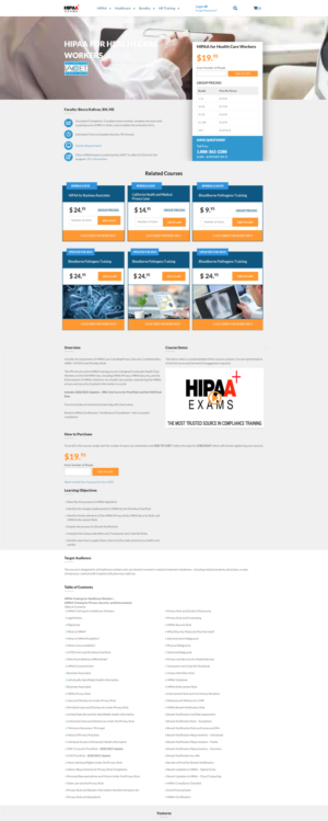 Web Design by WebPixel for HIPAA Exams | Design: #27269901