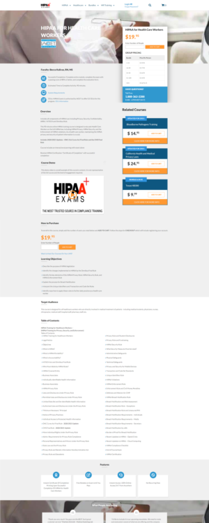 Web Design by WebPixel for HIPAA Exams | Design: #27272693