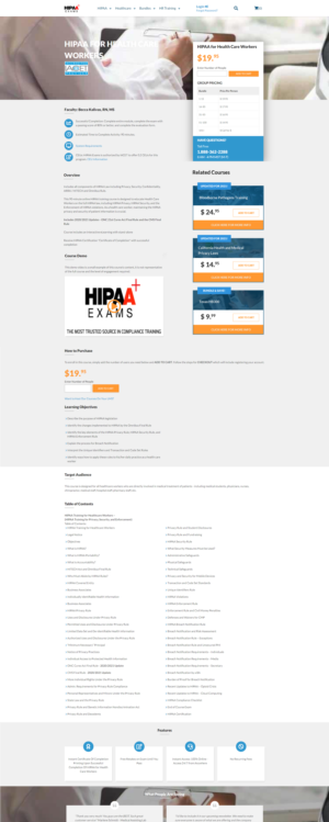 Web Design by WebPixel for HIPAA Exams | Design: #27272694
