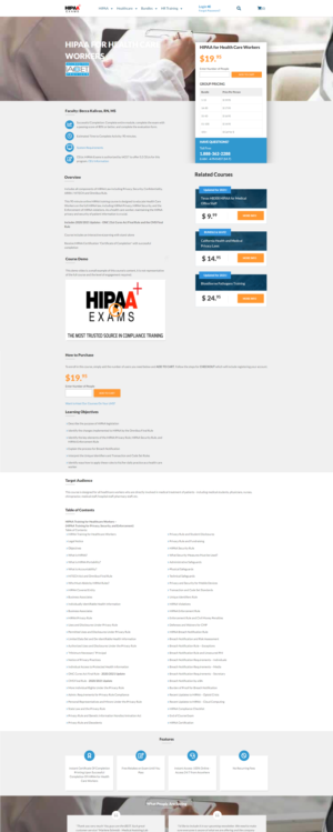 Web Design by WebPixel for HIPAA Exams | Design: #27272761