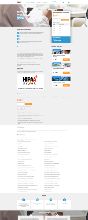 Web Design by WebPixel for HIPAA Exams | Design: #27272762
