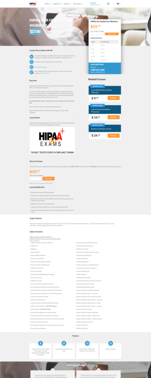 Web-Design von WebPixel für HIPAA Exams | Design #27272763