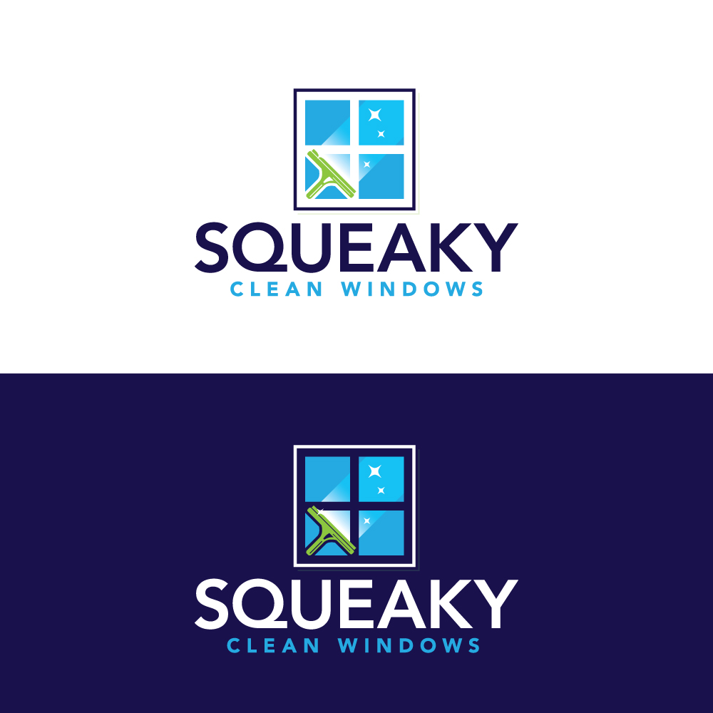 Logo Design by Sujit Banerjee for Squeaky Clean Windows | Design #27270877