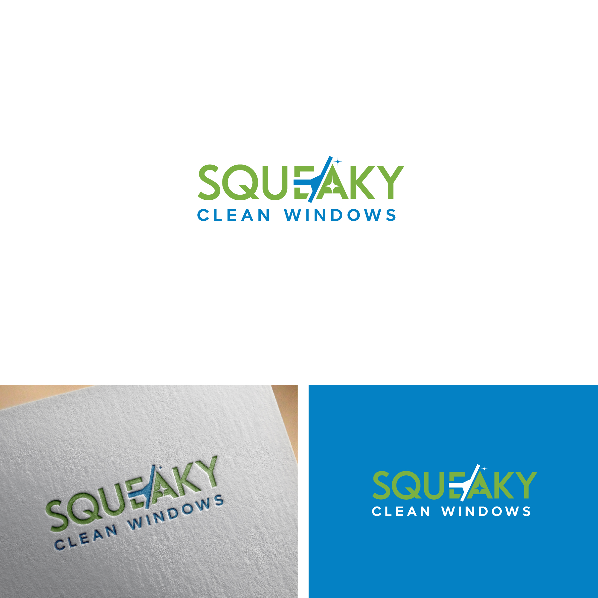 Logo Design by webeezine for Squeaky Clean Windows | Design #27265796
