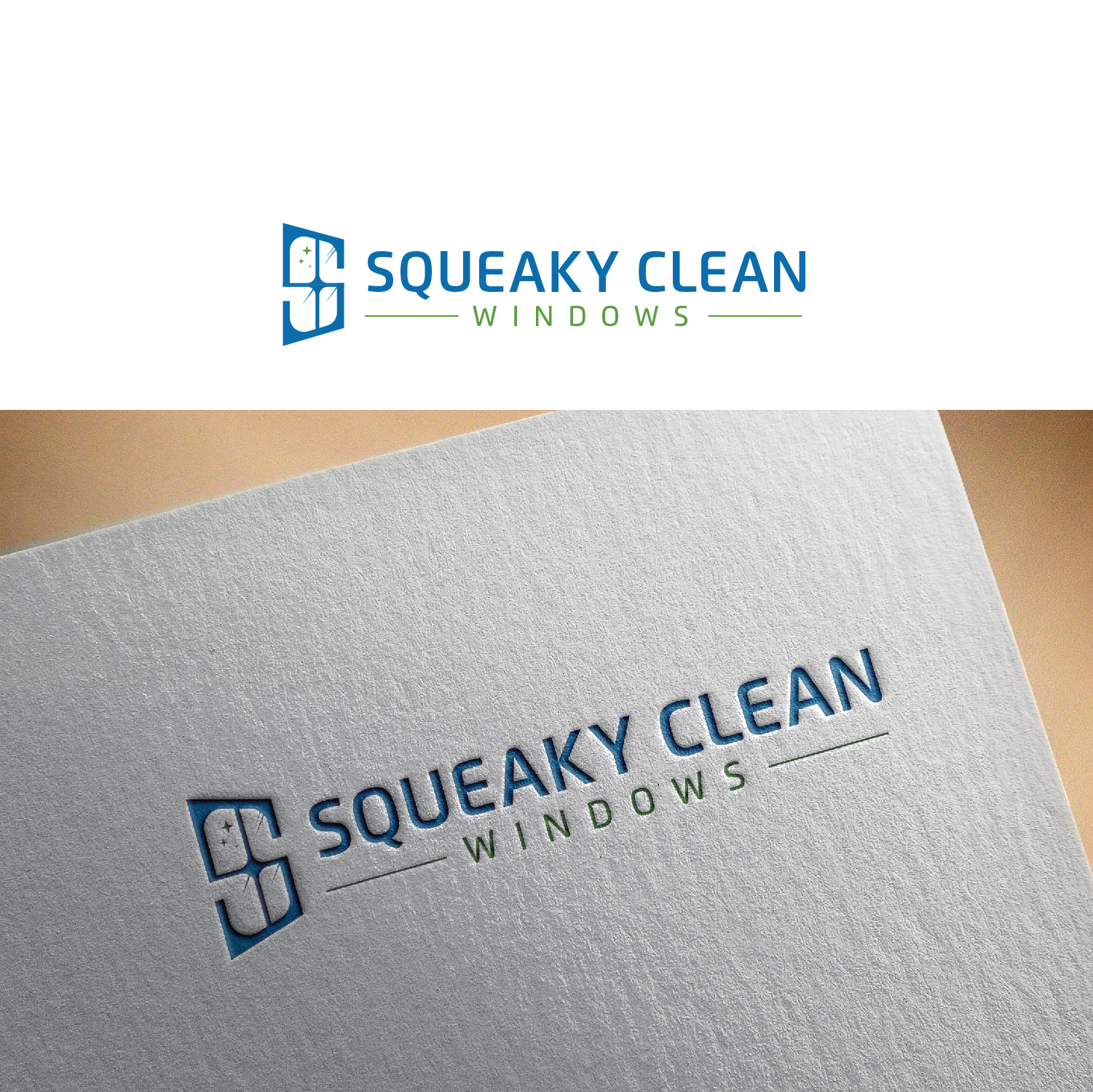 Logo Design by Maxo-Biz for Squeaky Clean Windows | Design #27289157