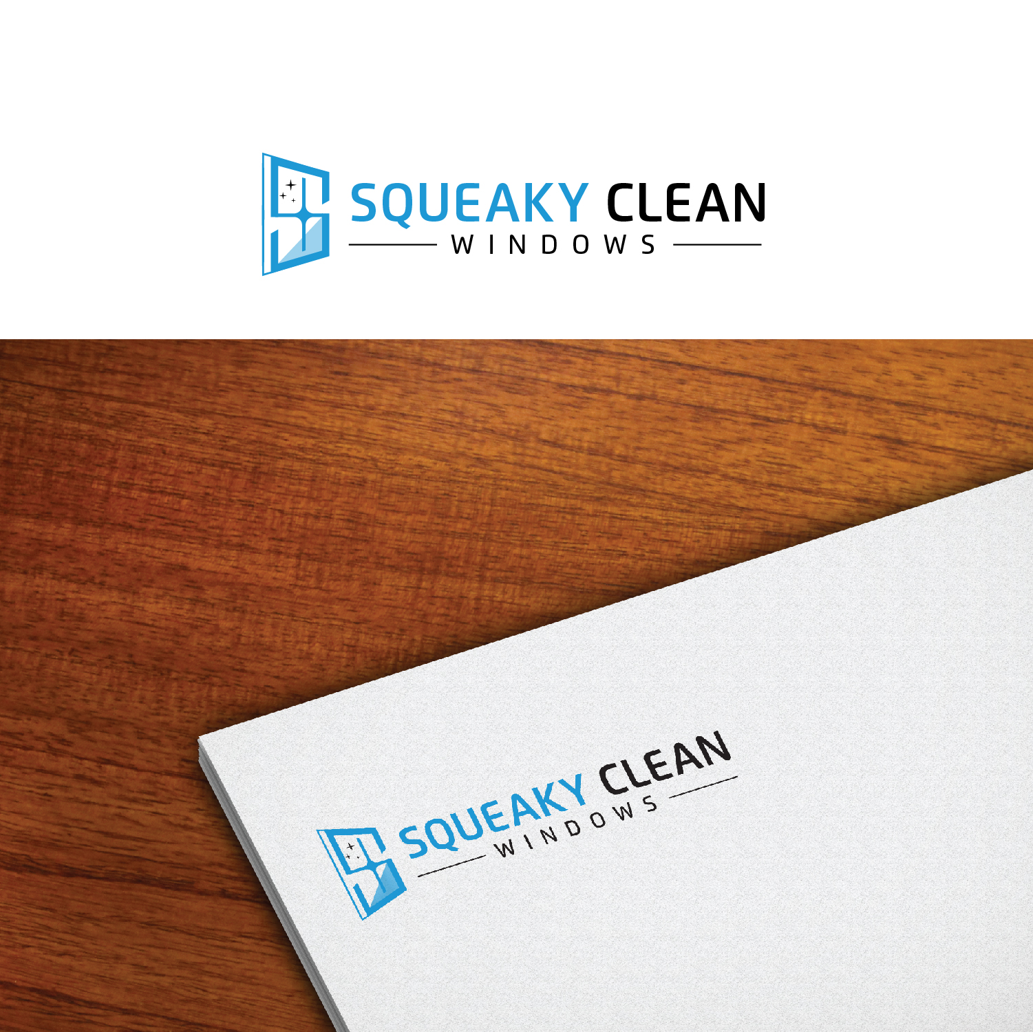 Logo Design by Maxo-Biz for Squeaky Clean Windows | Design #27294722