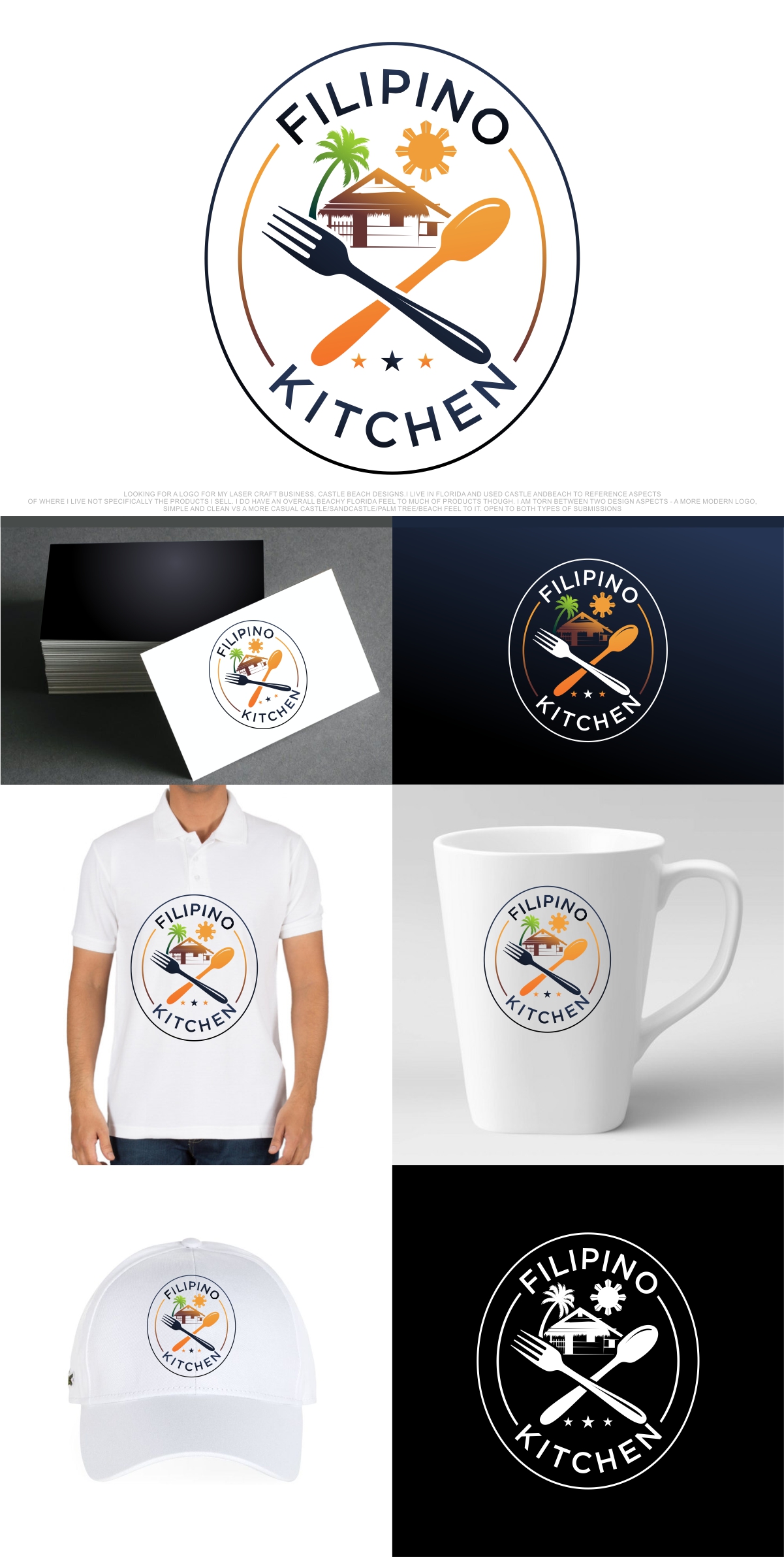 Logo Design by KajalRekha for Filipino Kitchen | Design #27273959