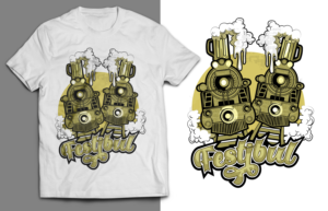 A'ville Festibul t-shirt,  A funny twist on the name of the yearly festival | Diseño de Camiseta por SAI DESIGNS