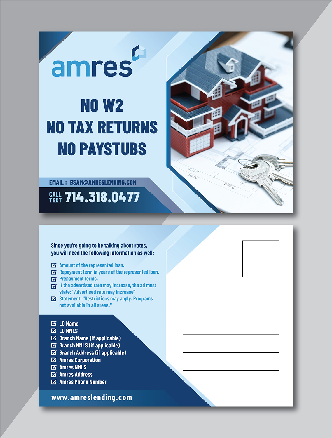 Postcard Design by Deziners Zone for this project | Design #27279296