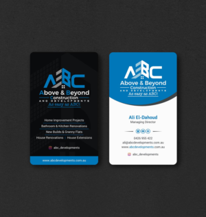 Business Card Design by INDIAN_Ashok for Above & Beyond Construction and Developments  | Design: #27284425