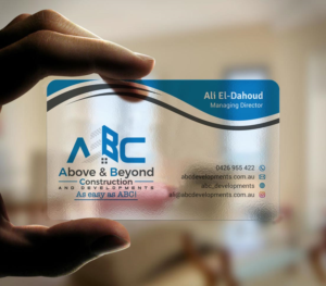 Business Card Design by INDIAN_Ashok for Above & Beyond Construction and Developments  | Design: #27284440