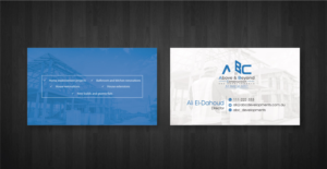 Business Card Design by artbitin for Above & Beyond Construction and Developments  | Design: #27279839
