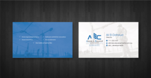 Business Card Design by artbitin for Above & Beyond Construction and Developments  | Design: #27279841