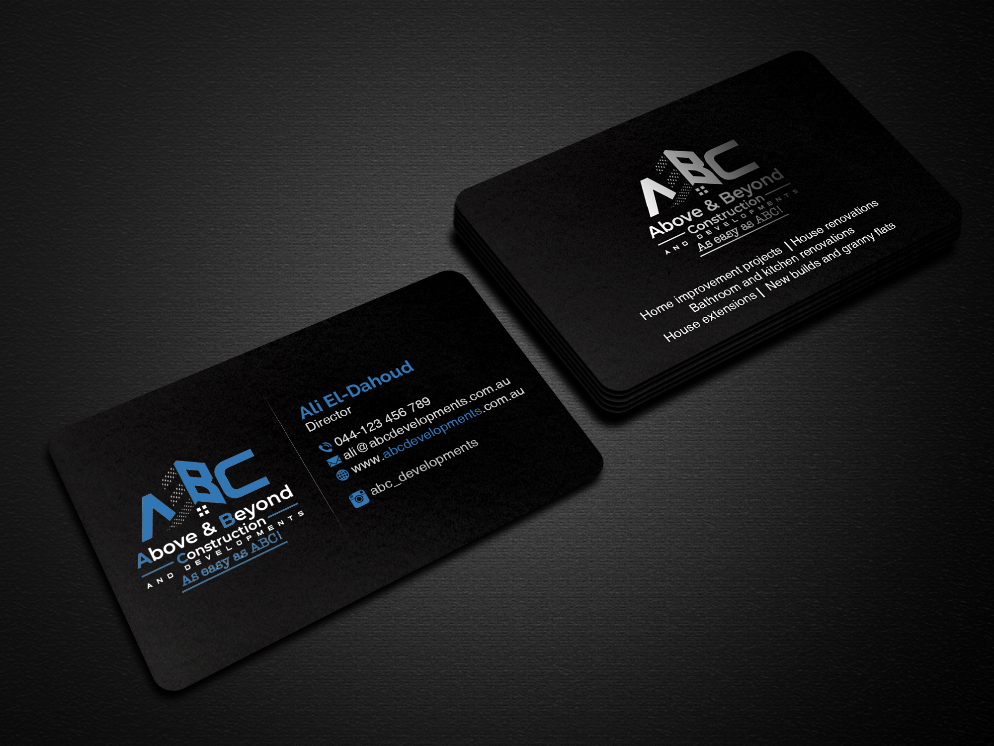 Business Card Design by Creations Box 2015 for Above & Beyond Construction and Developments  | Design #27291940