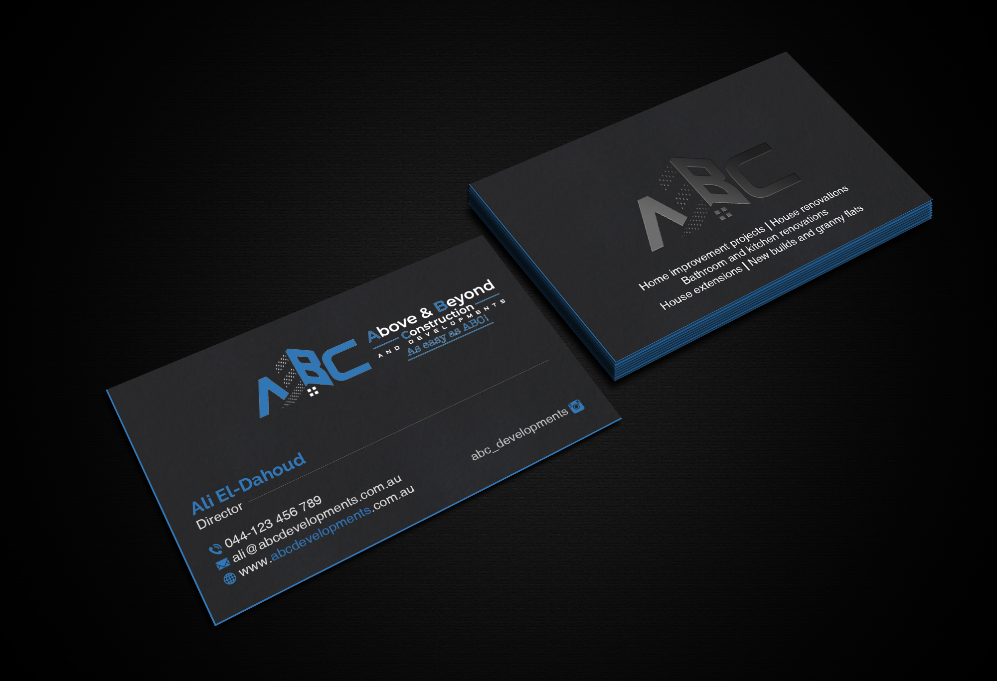 Business Card Design by Creations Box 2015 for Above & Beyond Construction and Developments  | Design #27291958
