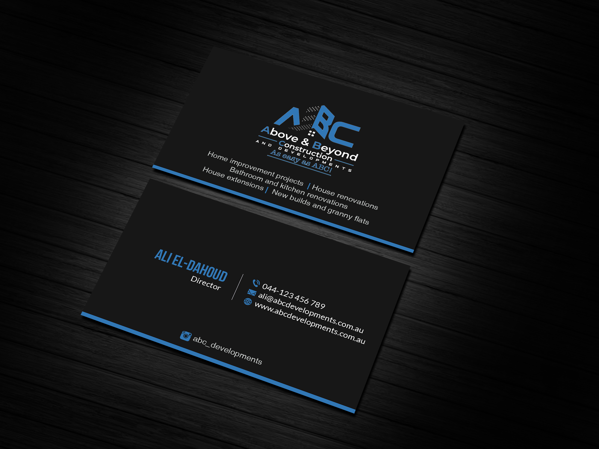 Business Card Design by Creations Box 2015 for Above & Beyond Construction and Developments  | Design #27294753