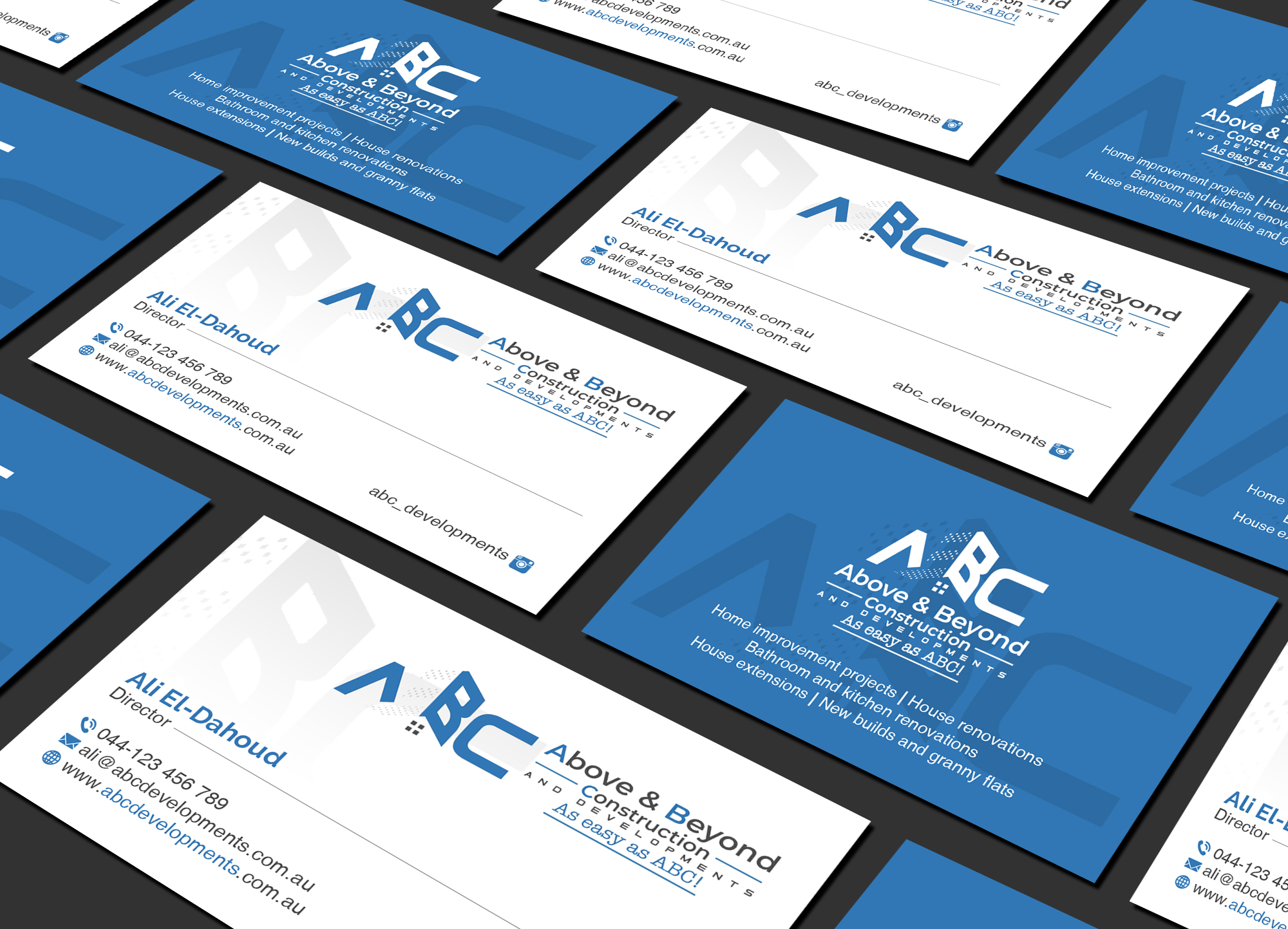 Business Card Design by Creations Box 2015 for Above & Beyond Construction and Developments  | Design #27294760
