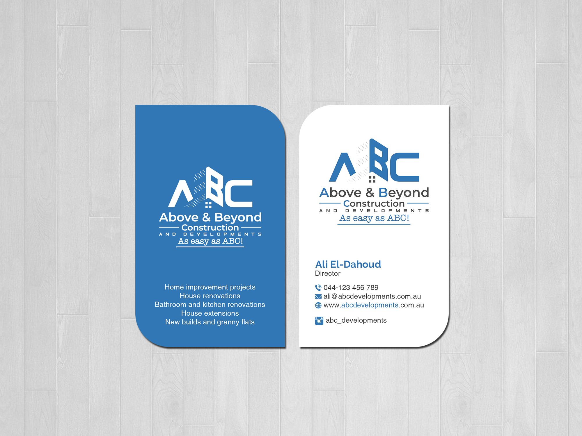 Business Card Design by Creations Box 2015 for Above & Beyond Construction and Developments  | Design #27294791