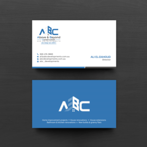 Business Card Design by chandrayaan.creative for Above & Beyond Construction and Developments  | Design: #27278462