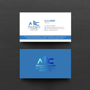 Business Card Design by chandrayaan.creative for Above & Beyond Construction and Developments  | Design: #27278467