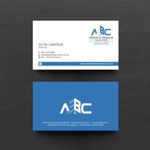 Business Card Design by chandrayaan.creative for Above & Beyond Construction and Developments  | Design: #27278469