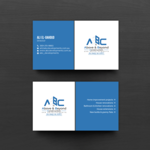 Business Card Design by chandrayaan.creative for Above & Beyond Construction and Developments  | Design: #27278470