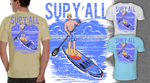 SUP Y’all Tee- T-shirt design for Stand up paddle Board Company | Diseño de Camiseta por Falih A
