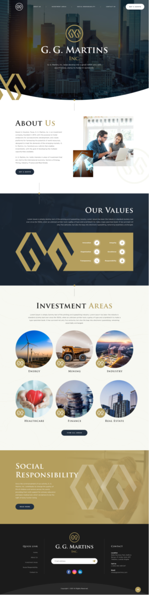 US based Investment firm looking for a five-page website design | Web Design by Hazan Shaw