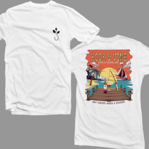 Graphic beach restaurant tshirt design | T-shirt Design by Kiky Oct