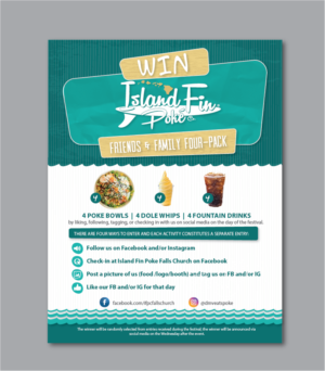 Poster Design by alex989 for Island Fin Poke Co Falls Church | Design: #27316371
