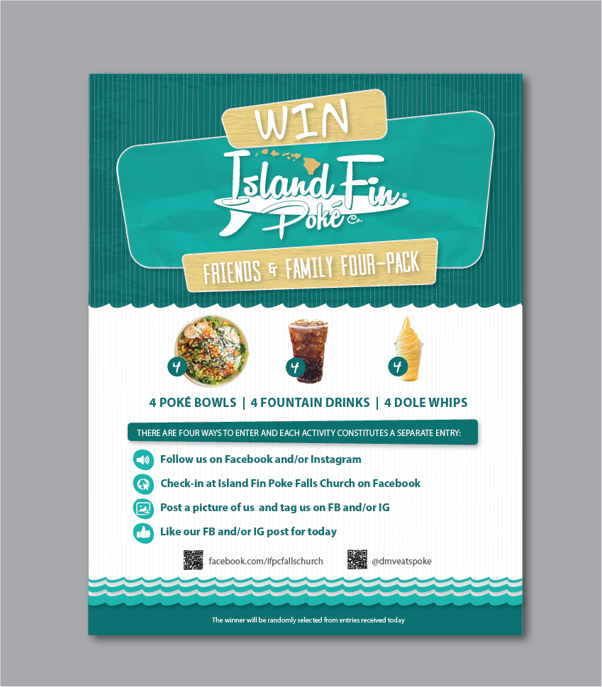 Design de Poster par alex989 pour Island Fin Poke Co Falls Church | Design #27319256