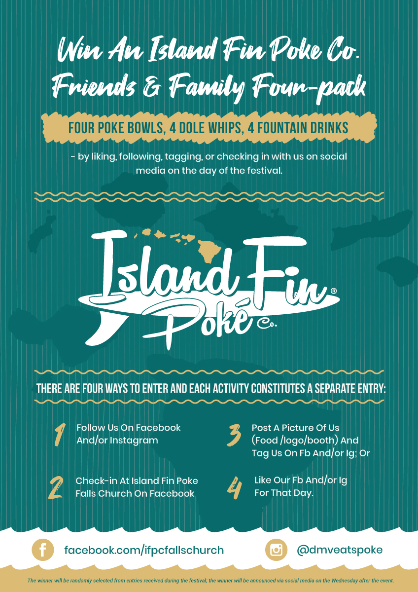 Poster Design by JK18 for Island Fin Poke Co Falls Church | Design #27289263
