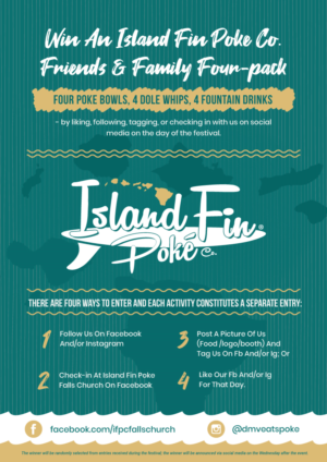 Poster Design by JK18 for Island Fin Poke Co Falls Church | Design: #27289263